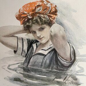 Vintage Lithograph, 1908